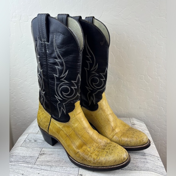 Womens Western Boots Size 9.5 cowboy leather - Picture 3 of 6